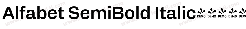 Alfabet SemiBold Italic字体转换